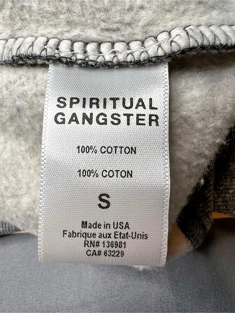 Spiritual Gangster Peace Dove Savasana Sweatshirt Gray Small - Picture 9 of 10